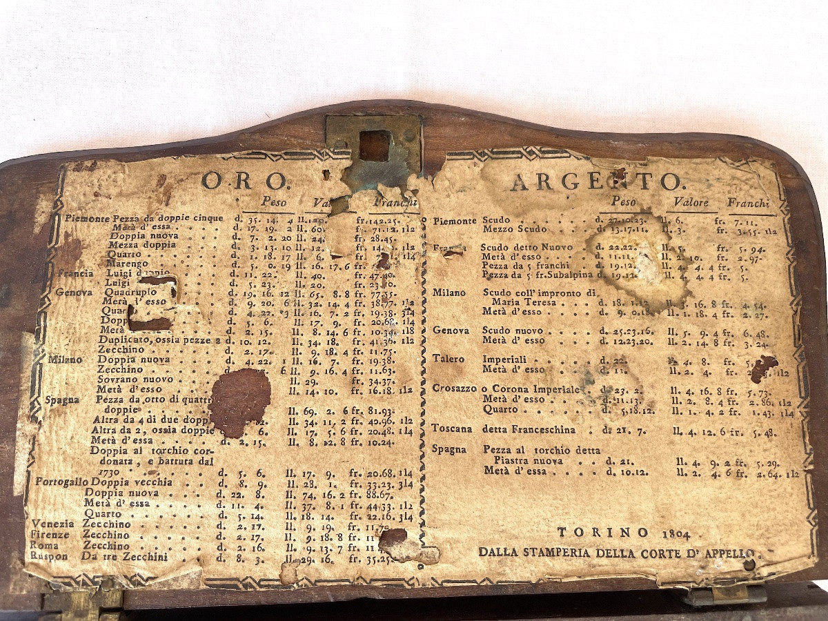 Balance de changeur Empire  Italienne Turin 1804 complete-photo-3