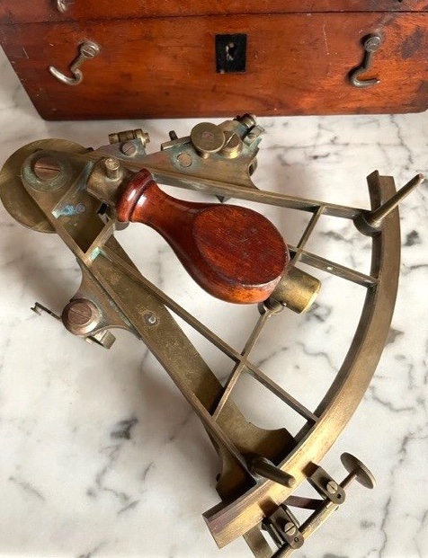 Sextant De Marine Signé Granjeau Beigne A Marseille C. 1840-photo-3