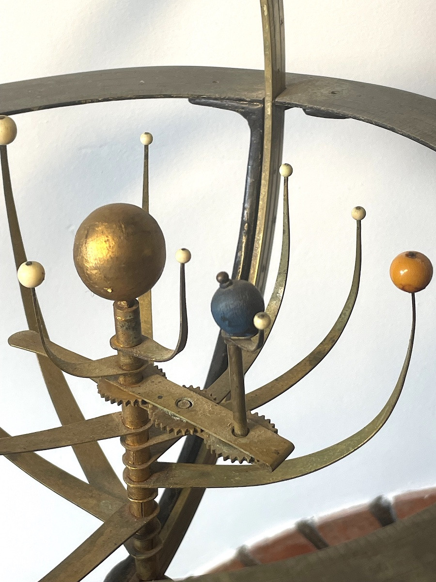 Copernican-type Demonstration Planetary Mirror With Hand-operated Mechanism, Attributed To Charles Dien, 1830-photo-3