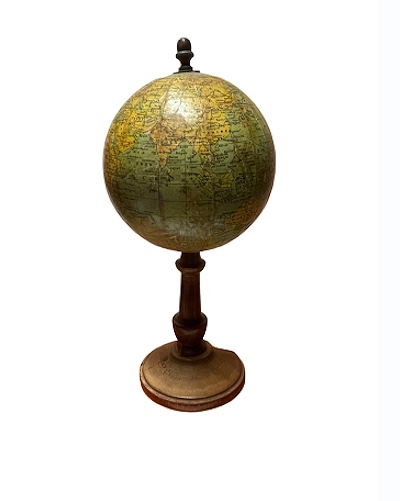 Miniature Globe, 8 Cm In Diameter, G. Thomas, Paris, C. 1900-photo-2