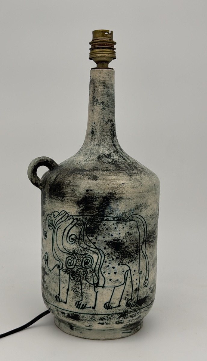 Pied de lampe en céramique – Jacques Blin-photo-3