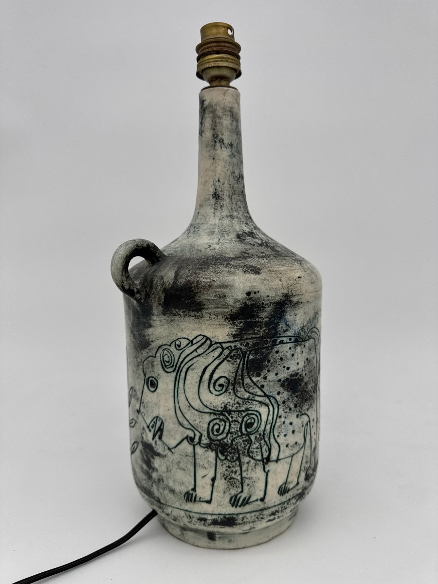 Pied de lampe en céramique – Jacques Blin-photo-4