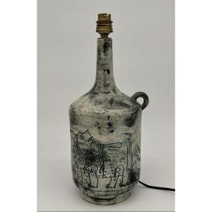 Pied de lampe en céramique – Jacques Blin