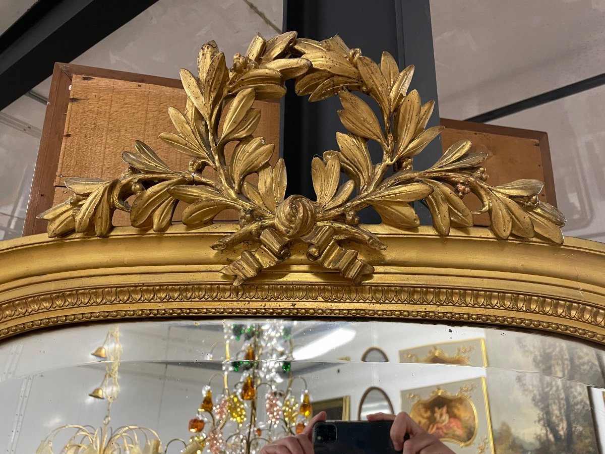 Golden Mirror Louis XVI Style H: 155 Cm-photo-2