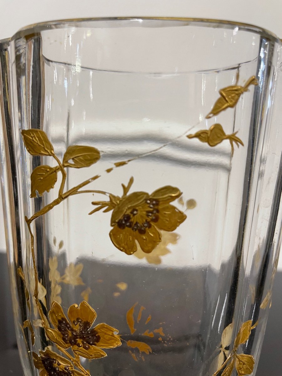 Baccarat - Crystal Staircase Japanese Vase In Golden Crystal-photo-1