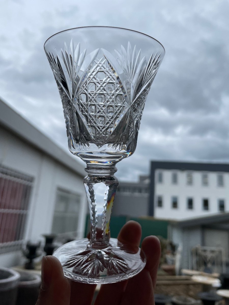 Saint Louis - Vologne Model 5 Red Wine Glasses H: 15 Cm-photo-4