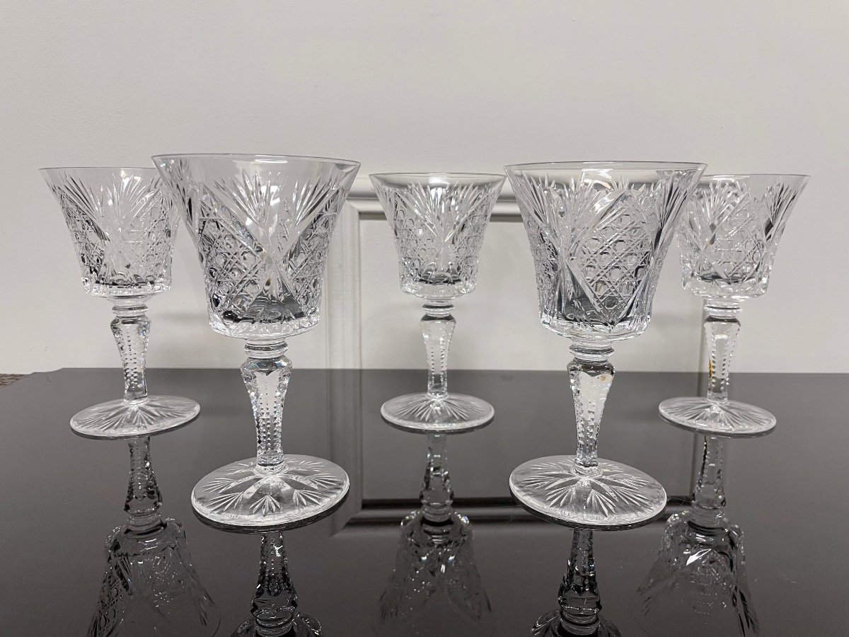 Saint Louis - Vologne Model 5 Red Wine Glasses H: 15 Cm