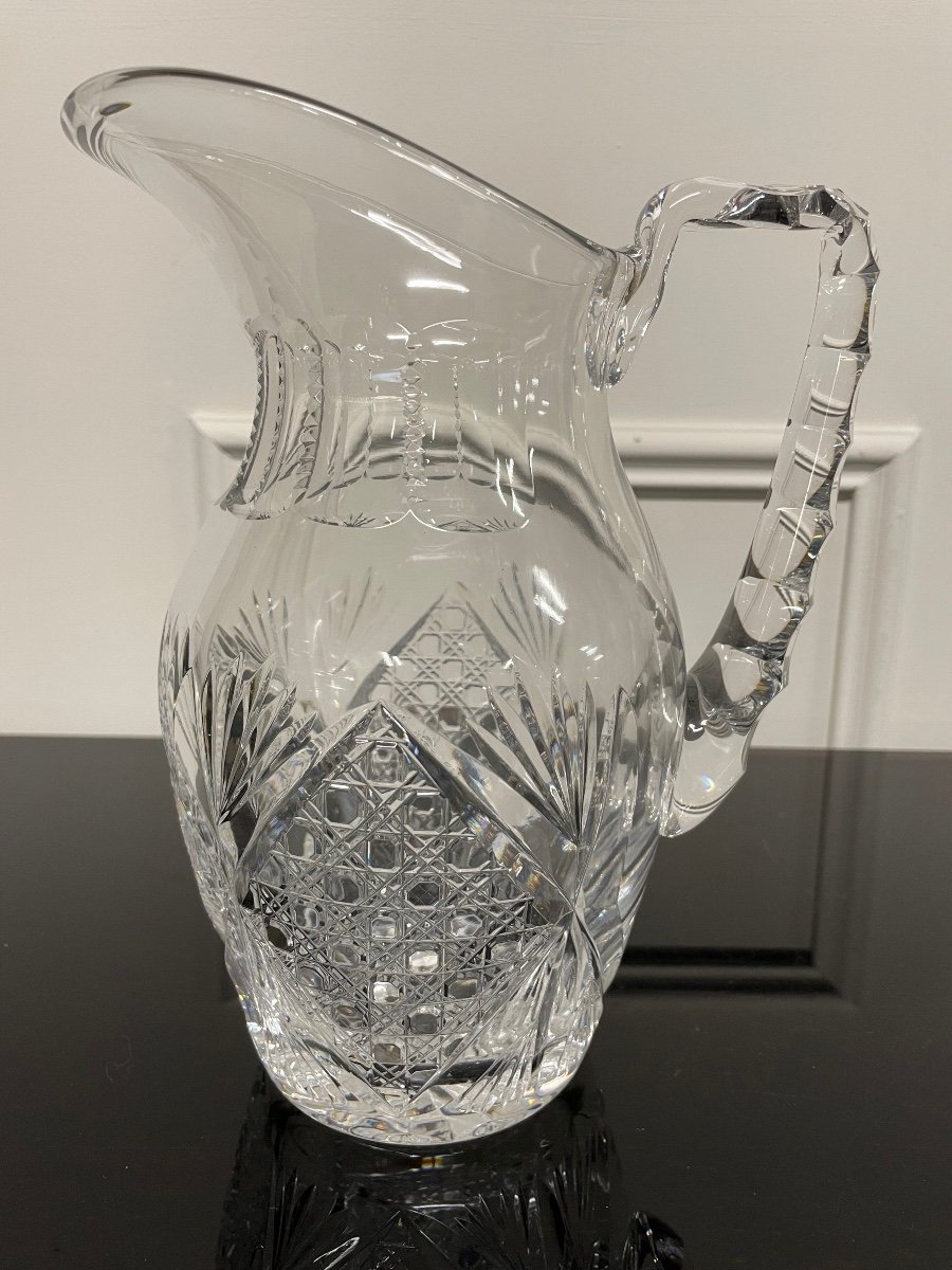 Saint Louis - Modèle Vologne Broc à Eau Cristal H: 23 Cm