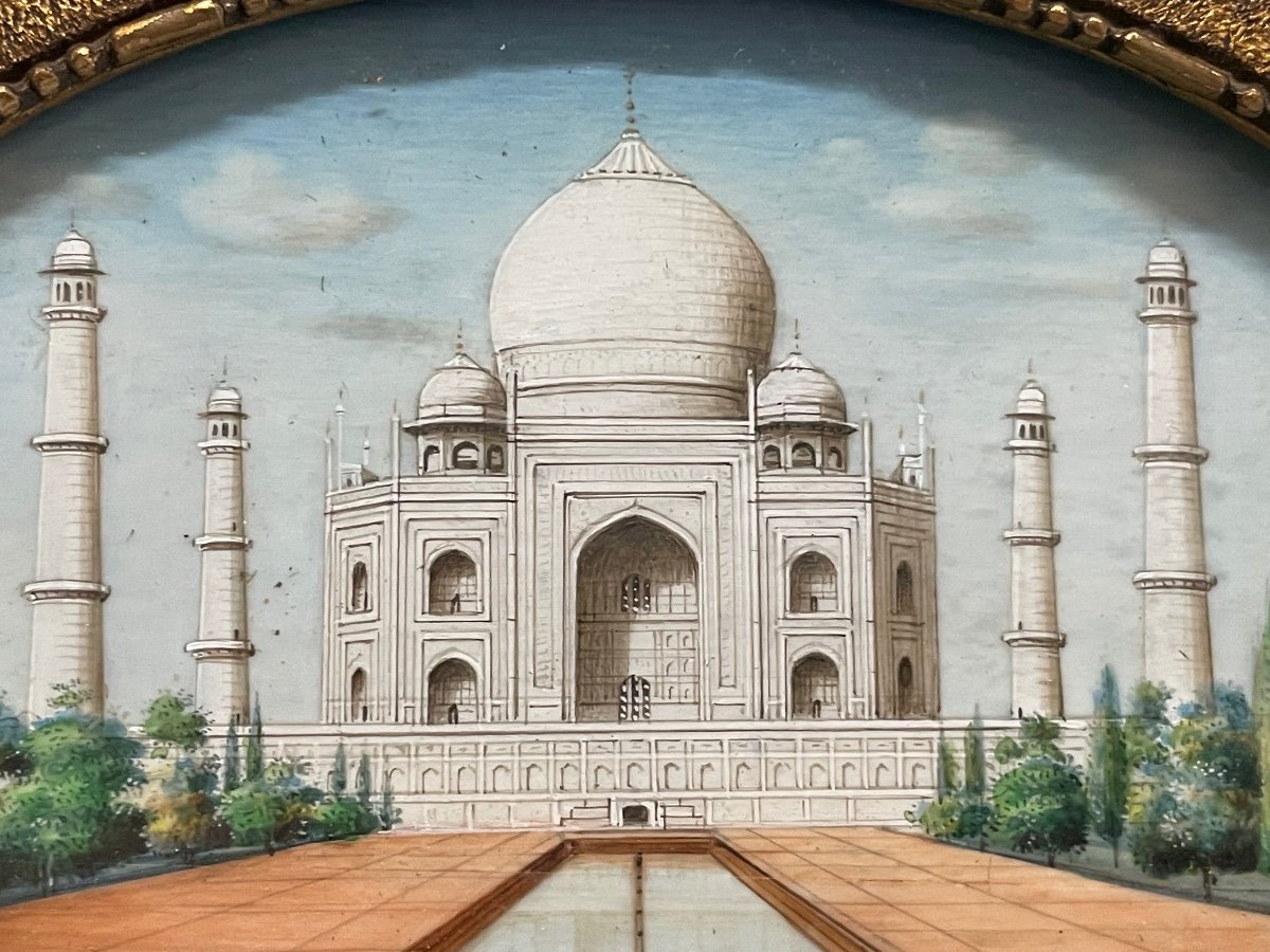 Miniature - Vue Du Taj Mahal Agra En Inde Fin 19ème-photo-2