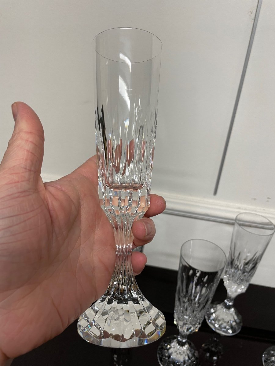 Baccarat - Assas Model 6 Crystal Champagne Flutes H: 21 Cm-photo-2
