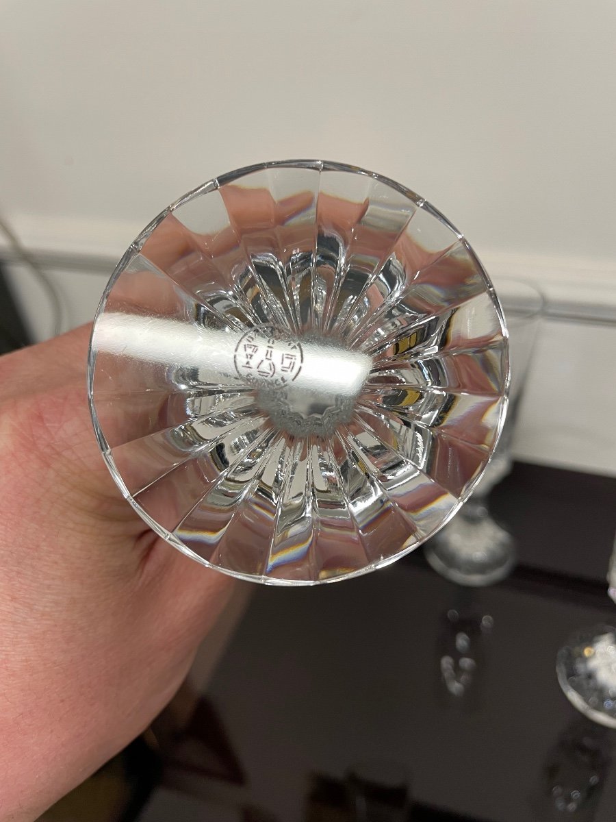 Baccarat - Assas Model 6 Crystal Champagne Flutes H: 21 Cm-photo-5