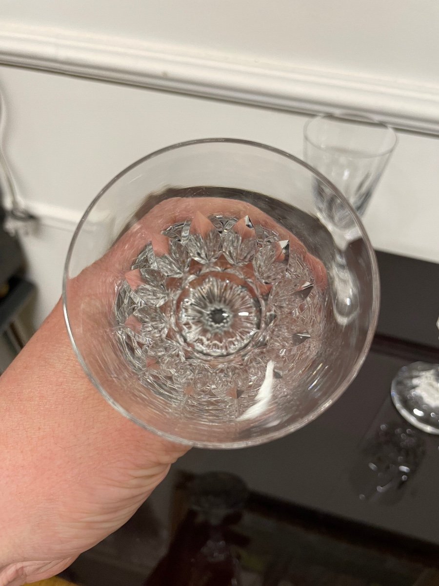 Baccarat - Modèle Assas 6 Verres à Vin En Cristal H: 18 Cm-photo-2