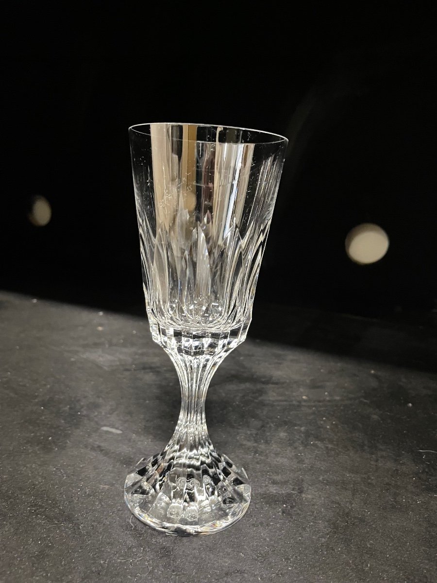 Baccarat - Modèle Assas 6 Verres à Vin En Cristal H: 18 Cm-photo-7