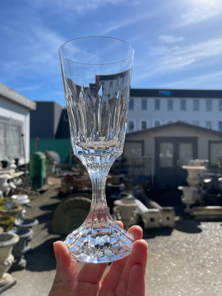 Baccarat - Modèle Assas 6 Verres à Vin En Cristal H: 18 Cm-photo-8