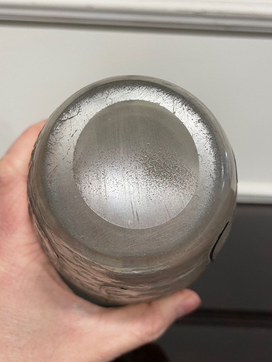 Legras - Art Deco Vase In Frosted Glass Circa 1930-photo-7