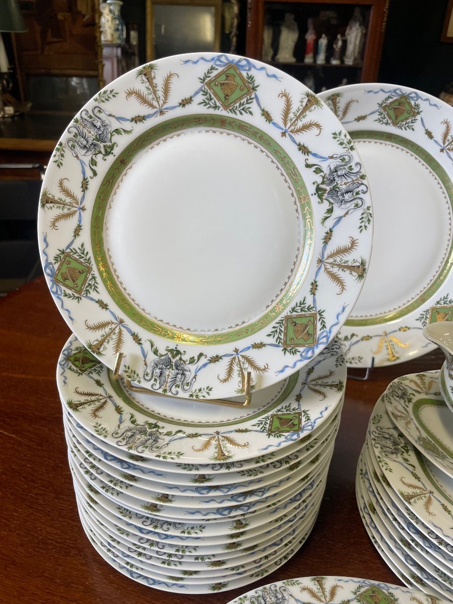 Haviland Pour Le Vase étrusque - Service De Table En Porcelaine 53 Pièces -photo-3