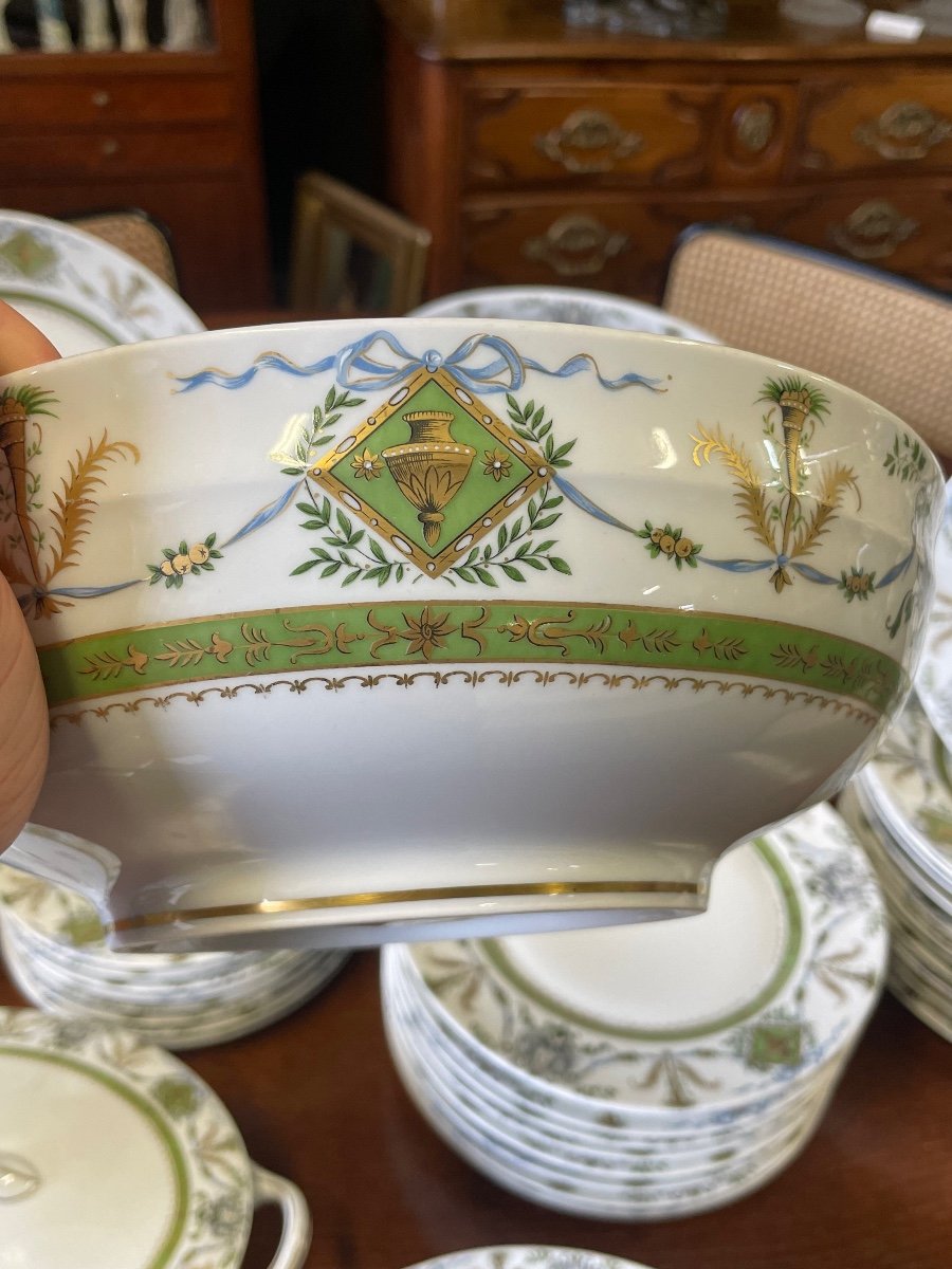 Haviland Pour Le Vase étrusque - Service De Table En Porcelaine 53 Pièces -photo-4
