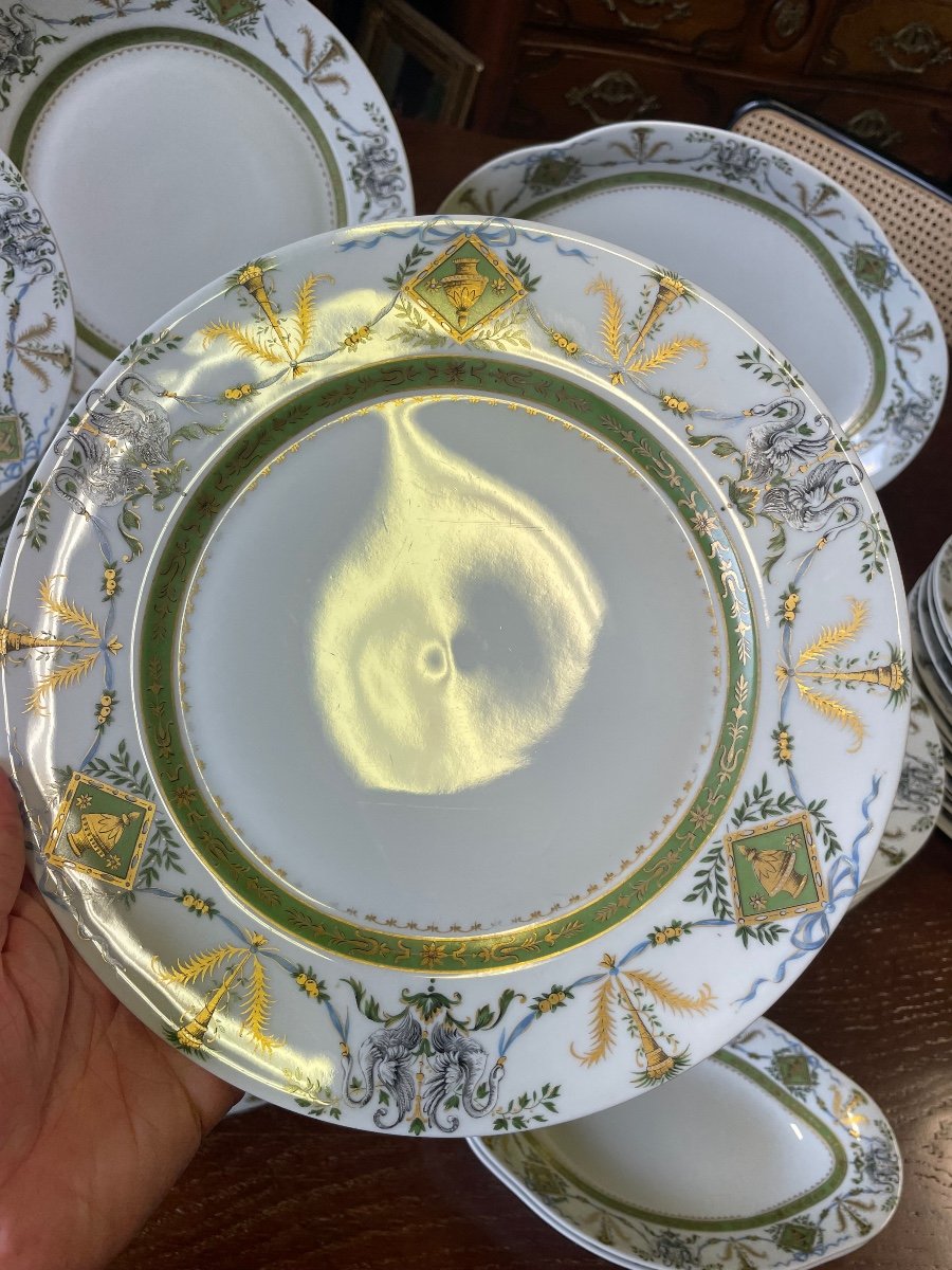 Haviland Pour Le Vase étrusque - Service De Table En Porcelaine 53 Pièces -photo-5