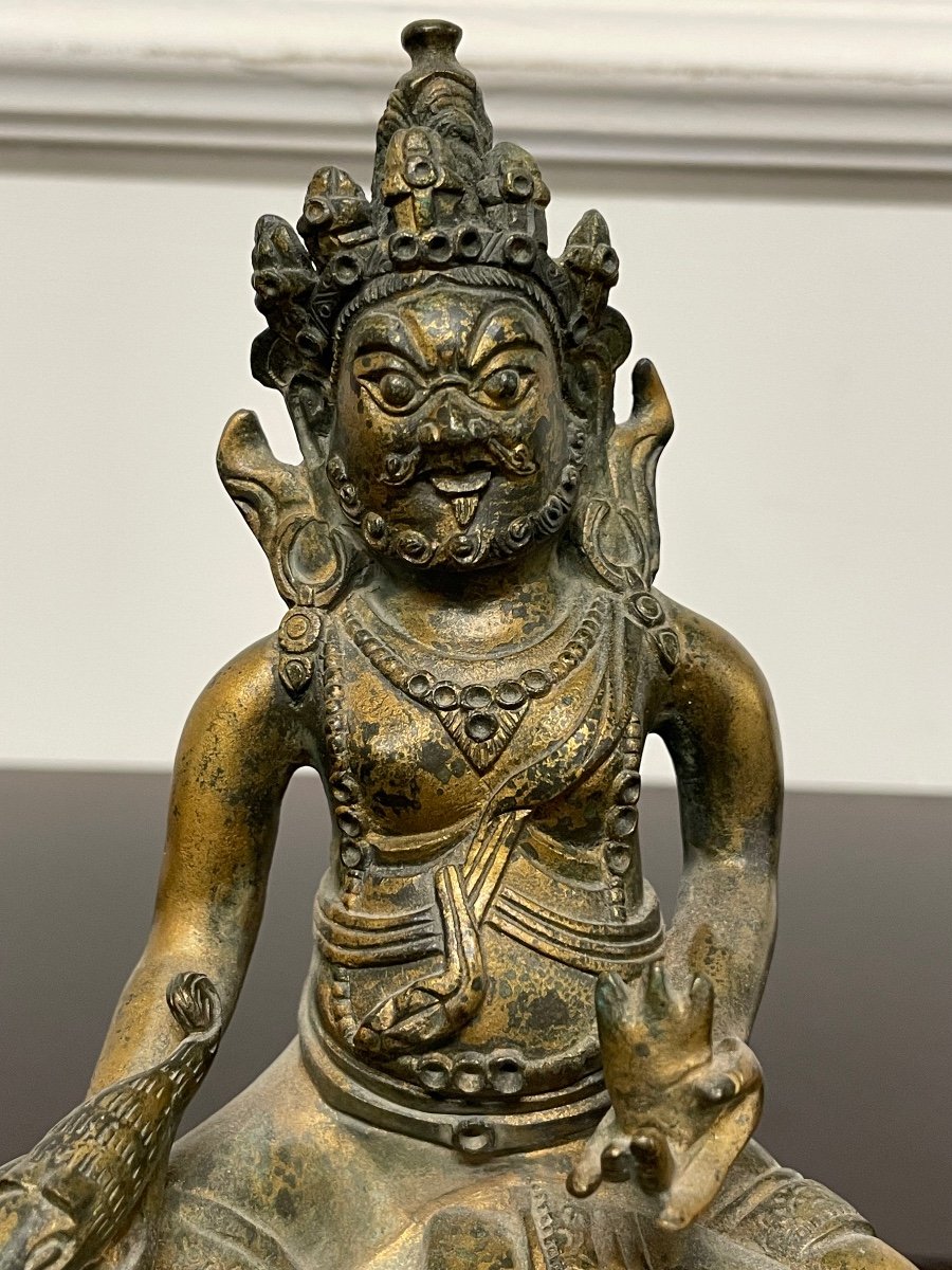 Kubera Gilt Bronze Statuette Tibet Or Nepal 19th-photo-2