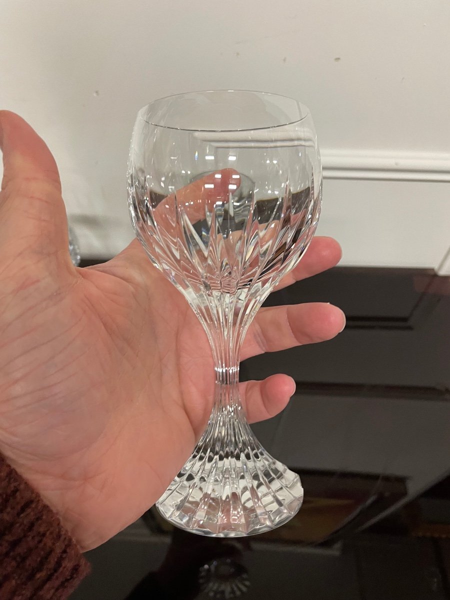Baccarat Modèle Massena - 6 Verres à Vin Rouge H: 16 cm-photo-2