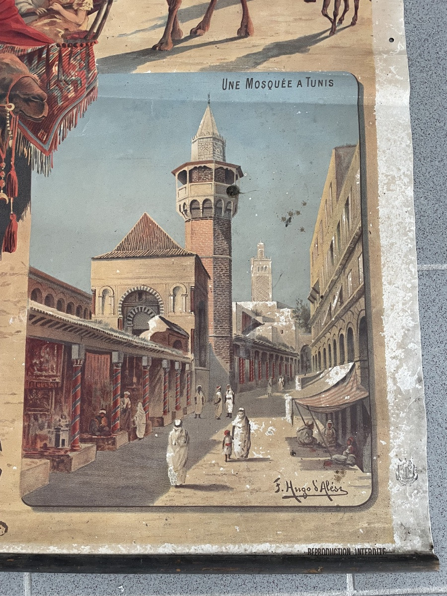 Hugo d'Alesi - Tunisia Canvas Travel Poster Circa 1892-photo-1