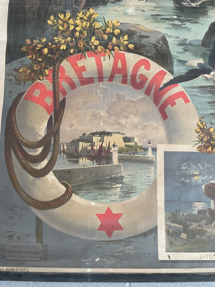 Hugo d'Alesi - Brittany Beautiful Island At Sea Canvas Poster Travels Circa 1890-photo-4
