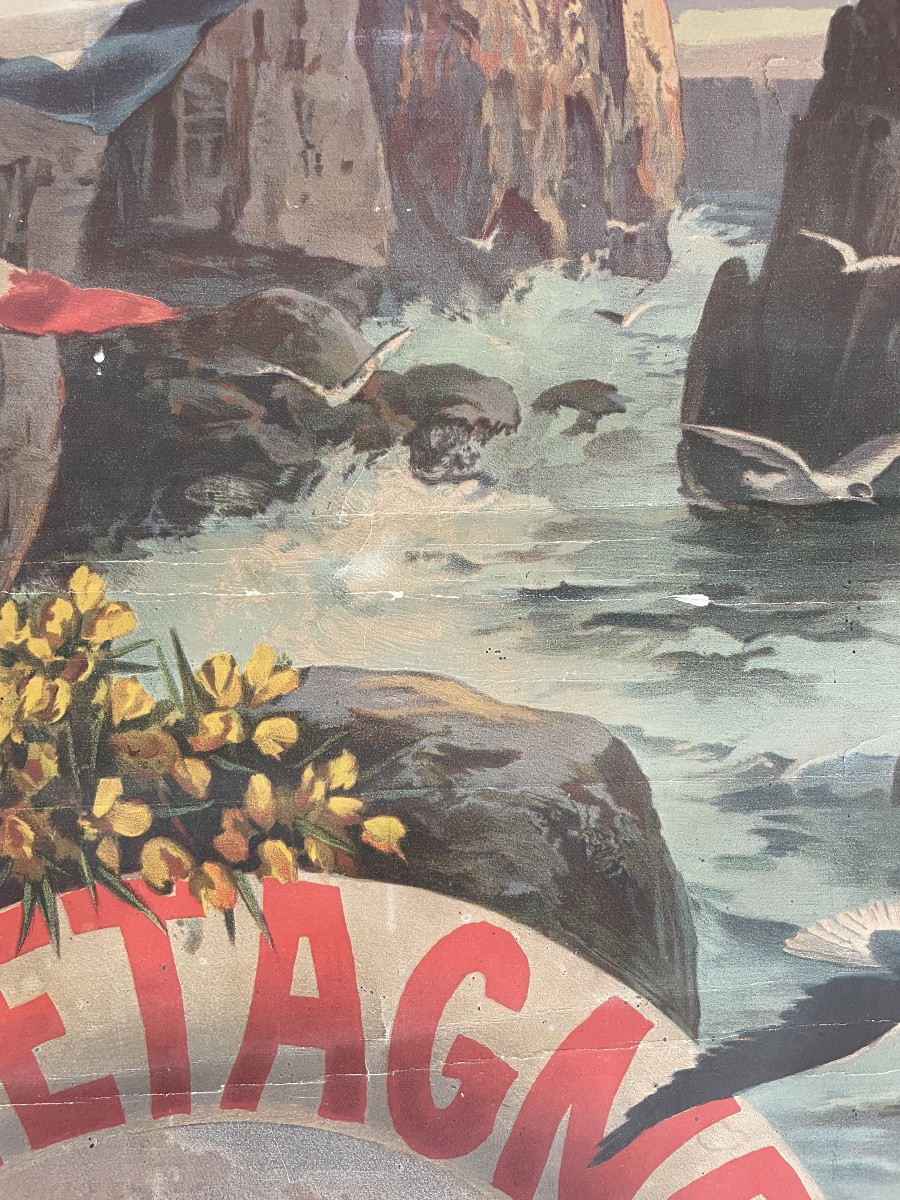 Hugo d'Alesi - Brittany Beautiful Island At Sea Canvas Poster Travels Circa 1890-photo-5