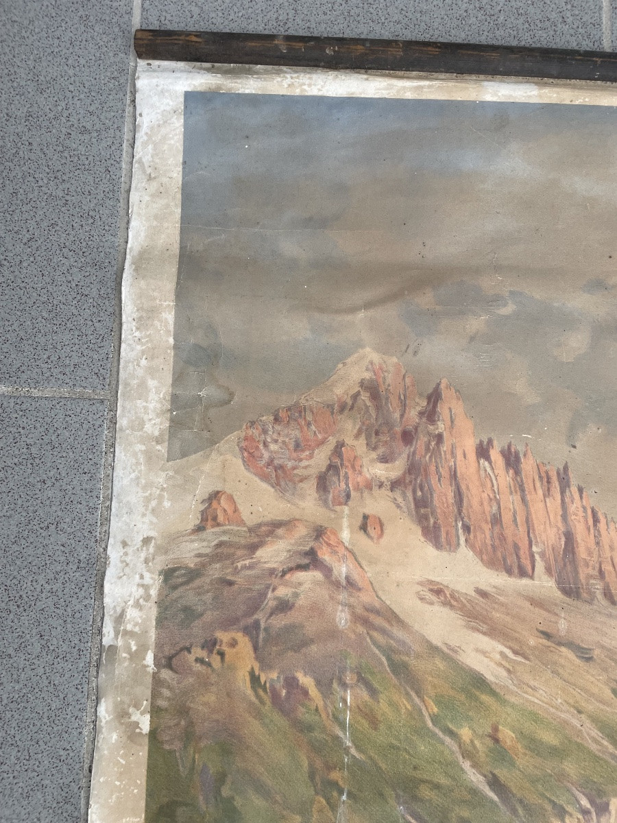 Hugo d'Alesi - Mont Blanc Sea Of Ice Canvas Travel Poster Circa 1890-photo-3