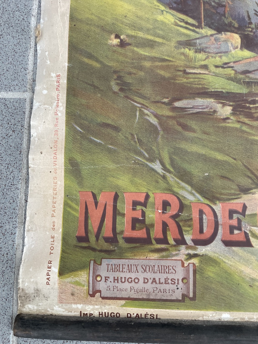 Hugo d'Alesi - Mont Blanc Sea Of Ice Canvas Travel Poster Circa 1890-photo-7