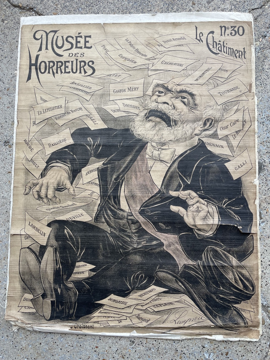 Poster Museum Of Horrors No. 30 The Punishment Caricature Dreyfus Affair Circa 1900-photo-8