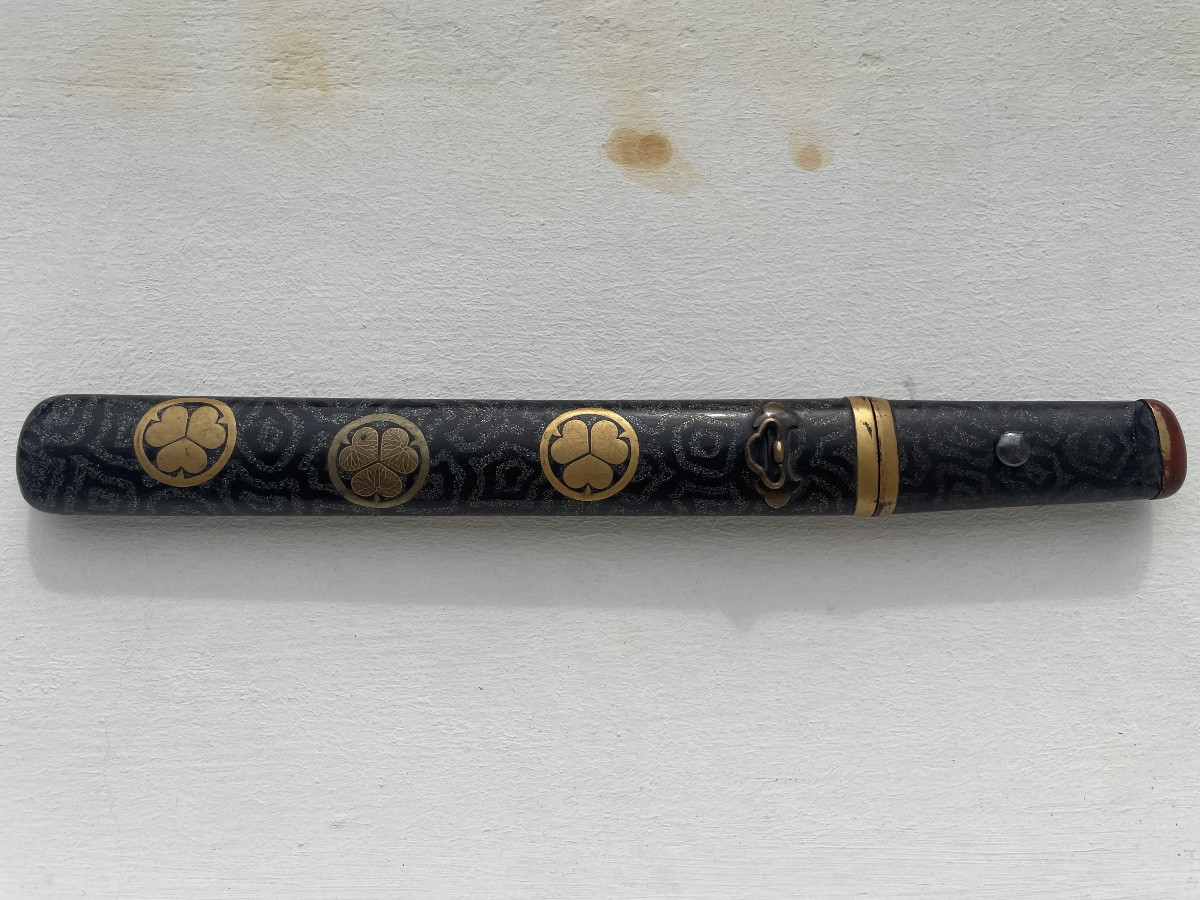 Tanto Type Kwaiken Samurai Sword Lacquer Aogai Meiji Period-photo-8
