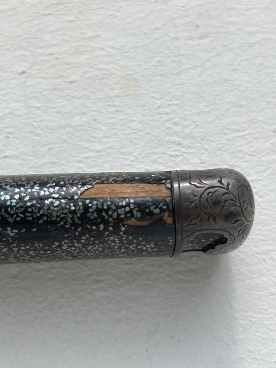 Tanto type Kwaiken Sabre samouraï Laque Aogai Période Meiji-photo-7