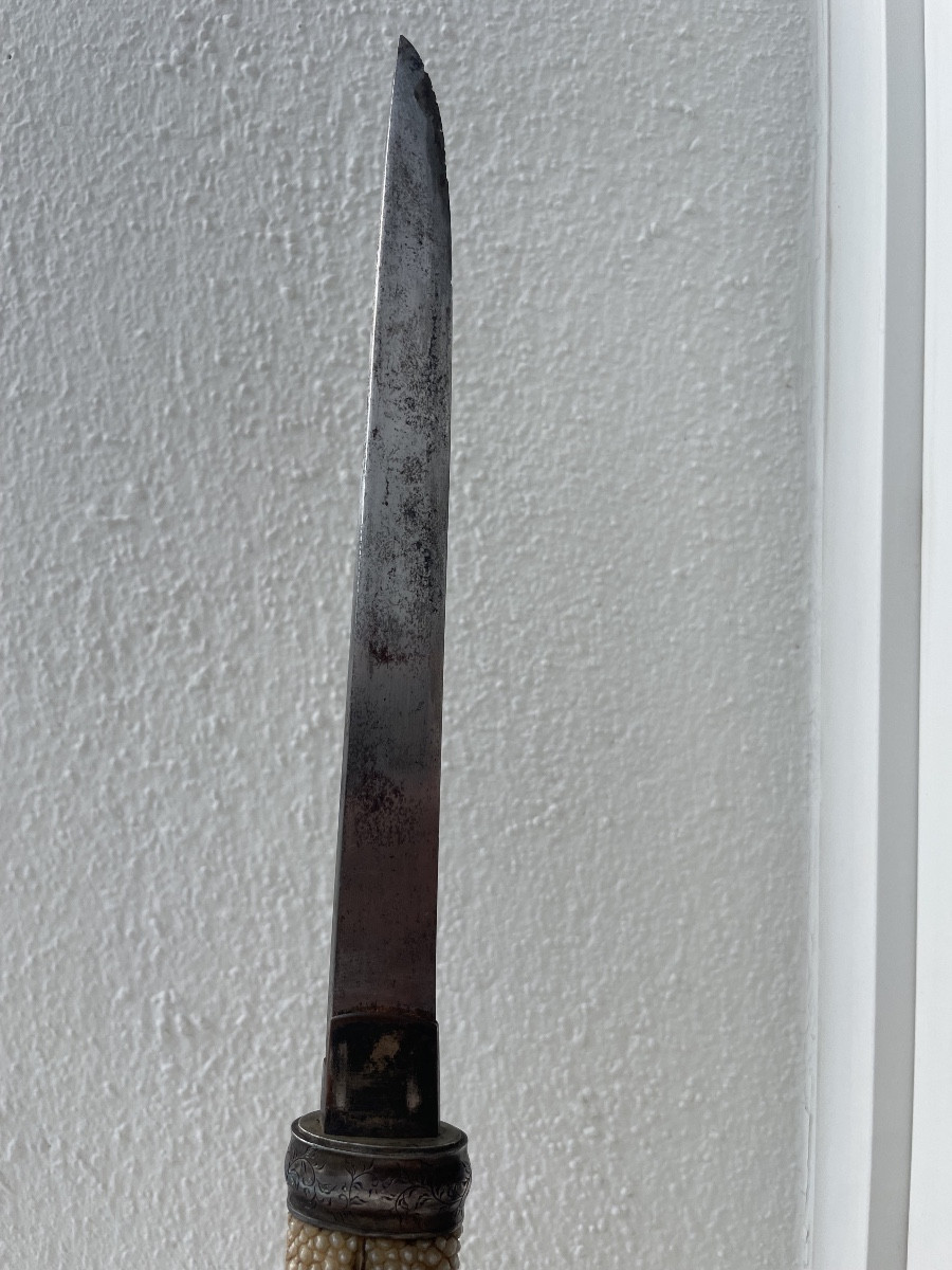 Tanto type Kwaiken Sabre samouraï Laque Aogai Période Meiji-photo-8