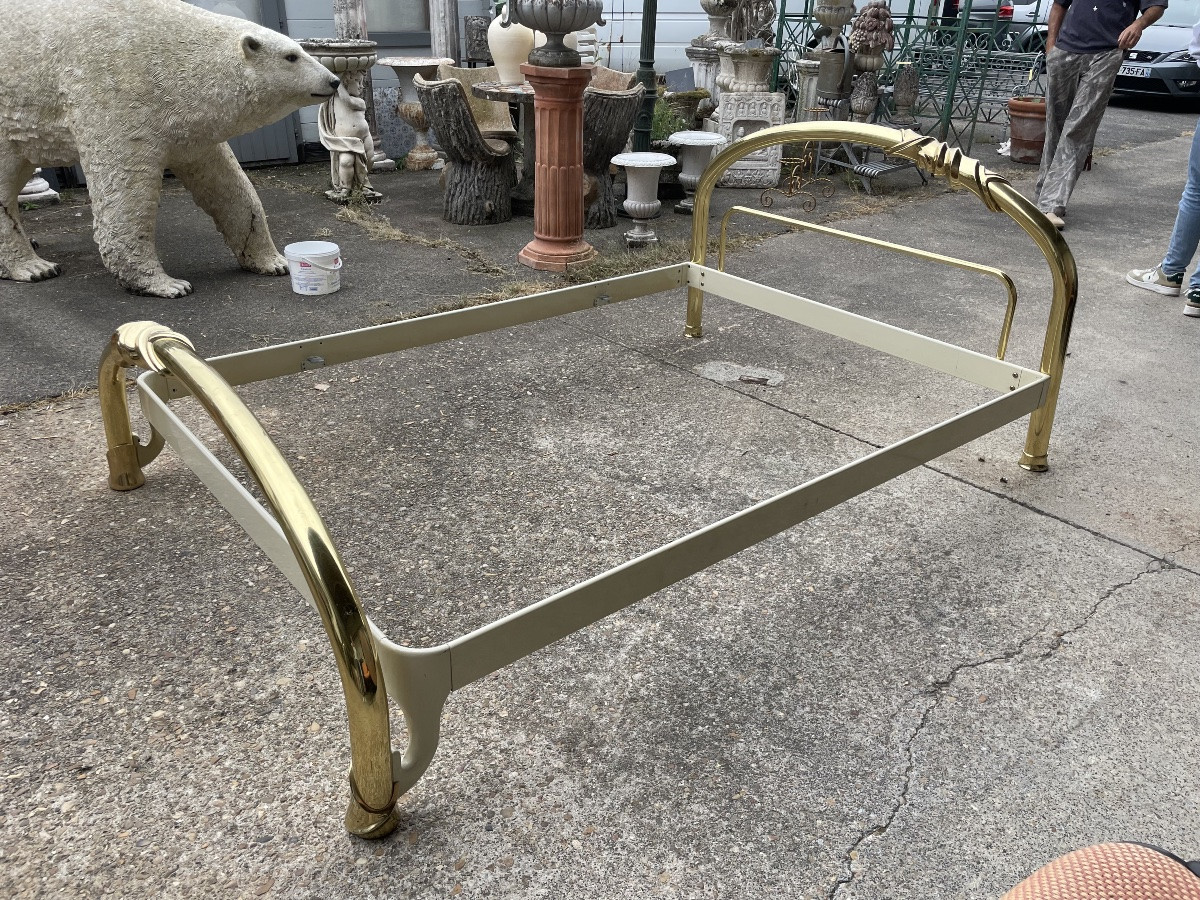 1970s Design Brass Bed By Lipparini-photo-4