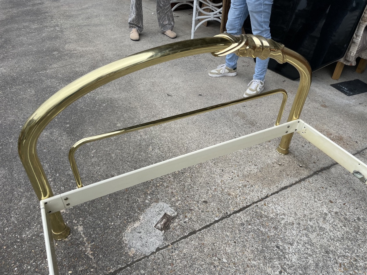 1970s Design Brass Bed By Lipparini-photo-4