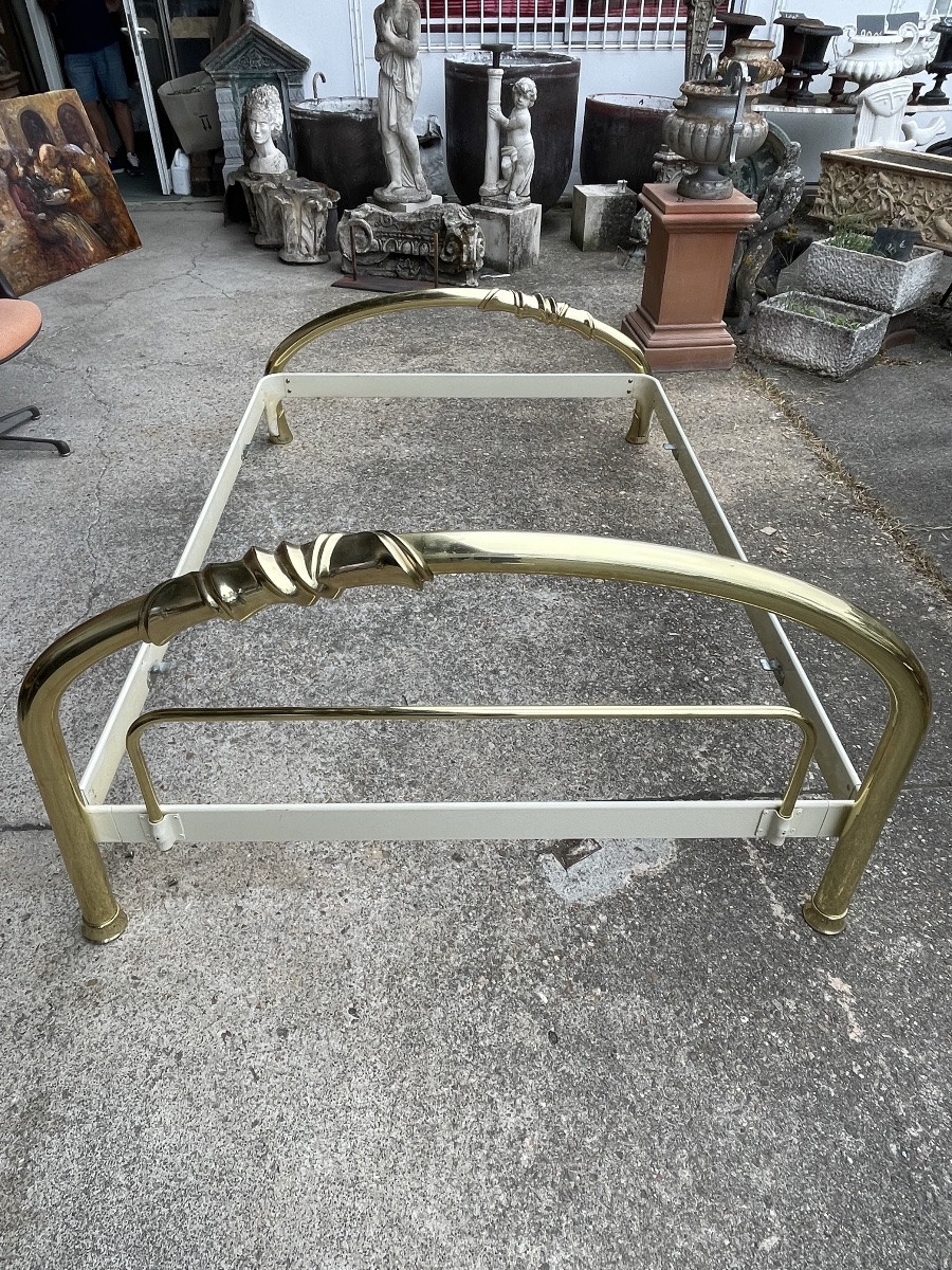 1970s Design Brass Bed By Lipparini-photo-8