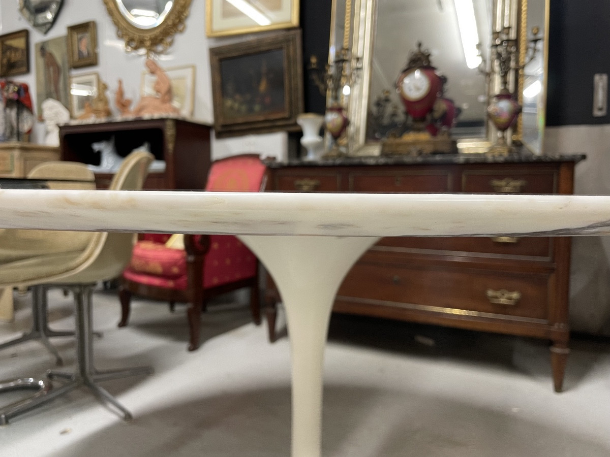 Knoll Eero Saarinen Table Tulip Model In Marble 137 Cm-photo-2