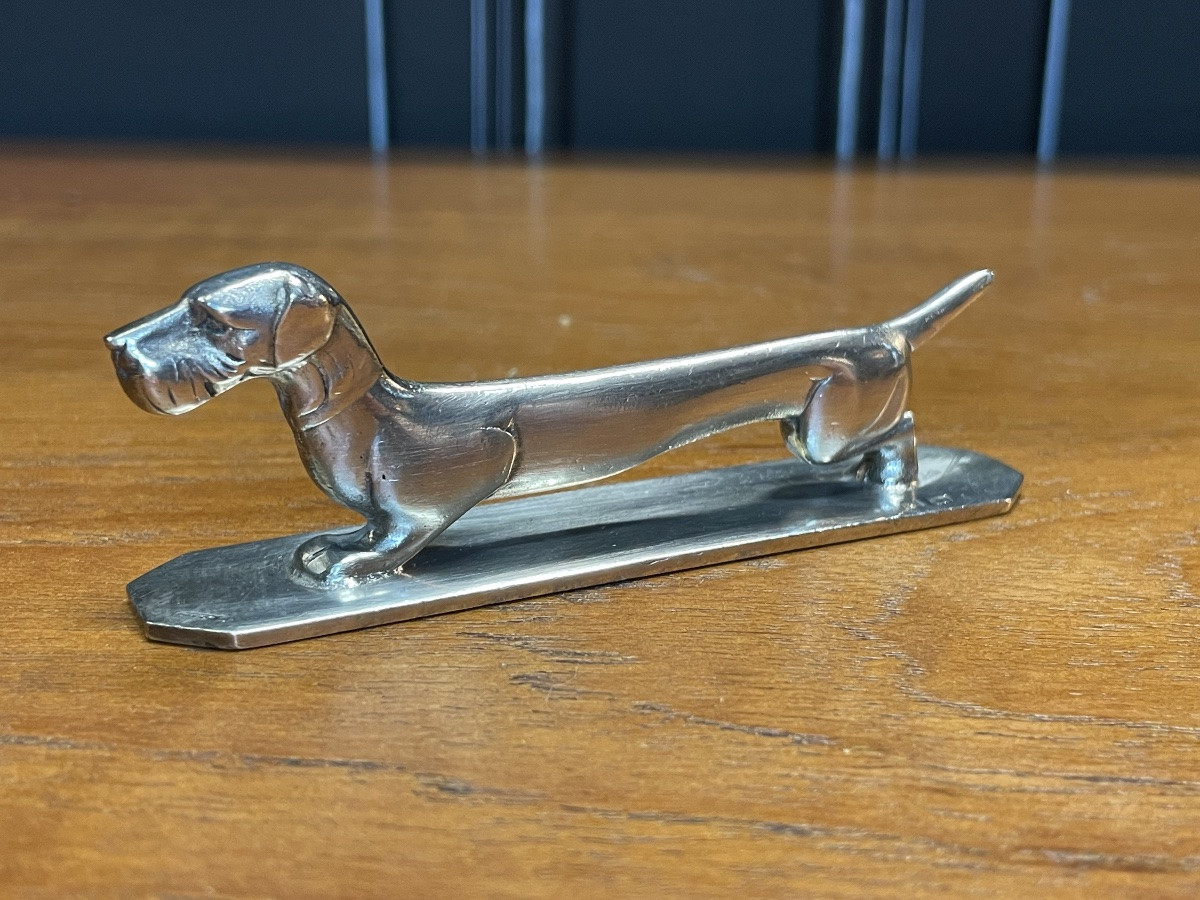 Set Of 12 Silver-plated Metal Knife Rests, Art Deco Style, 1930s-photo-1