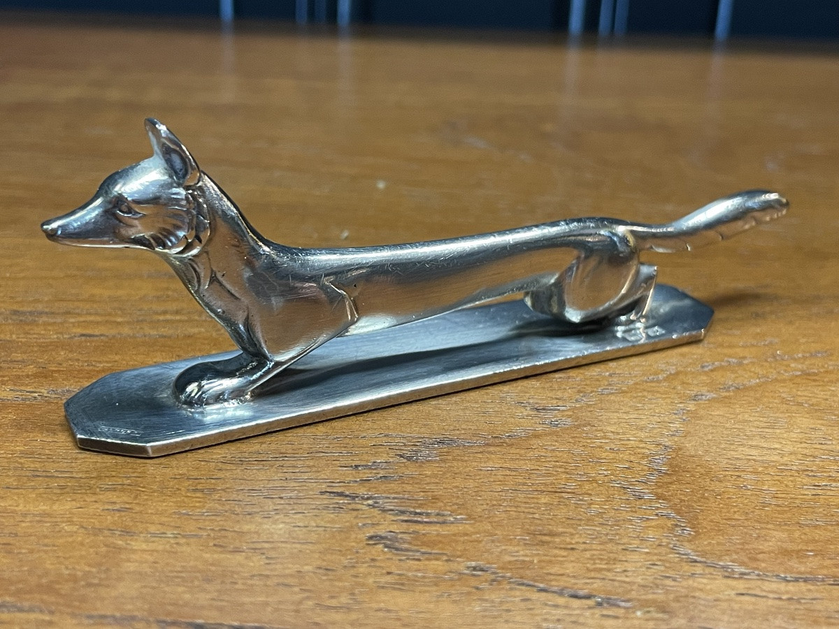 Set Of 12 Silver-plated Metal Knife Rests, Art Deco Style, 1930s-photo-5