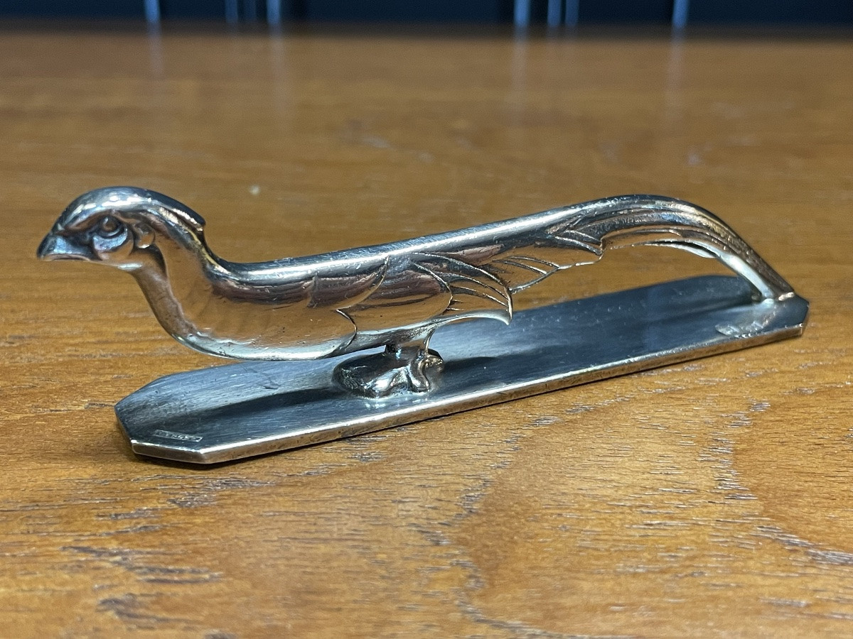 Set Of 12 Silver-plated Metal Knife Rests, Art Deco Style, 1930s-photo-6