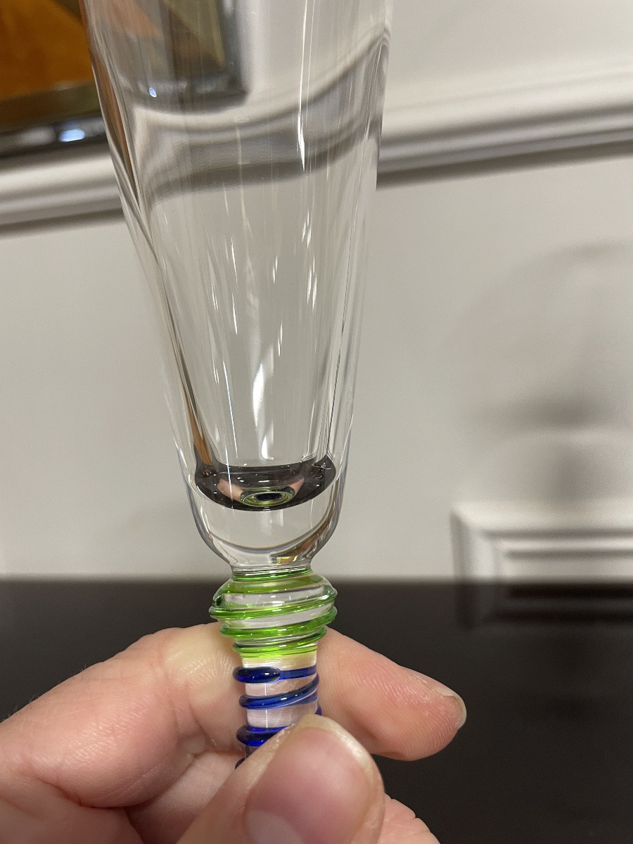 Salviati - Suite de deux flûtes à champagne en verre de Murano -photo-6