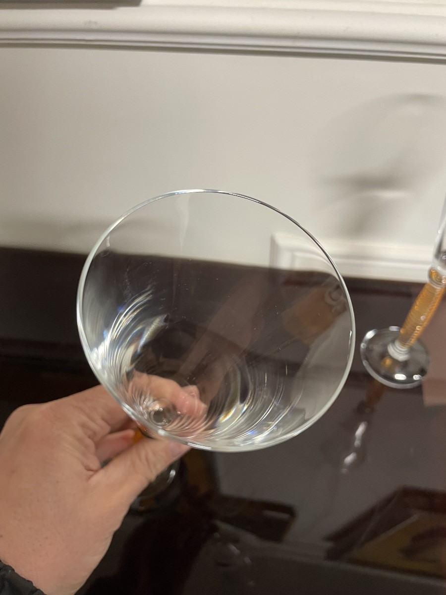 Salviati - Suite de deux flûtes à champagne en verre de Murano-photo-3