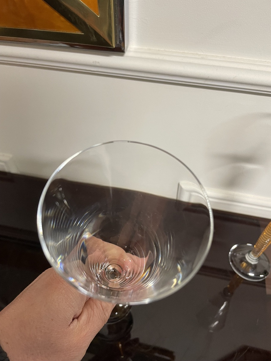 Salviati - Suite de deux flûtes à champagne en verre de Murano-photo-7