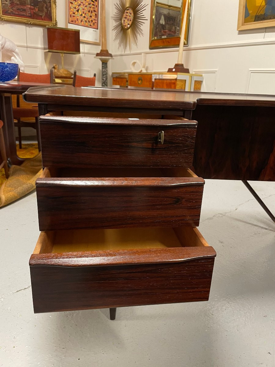 Boomerang Desk By Peter Lovig Nielsen In Rosewood Denmark Circa 1971-photo-3