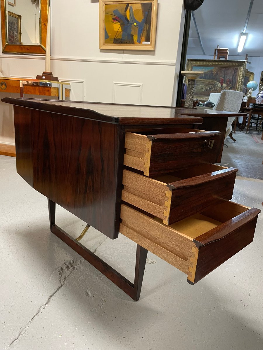 Boomerang Desk By Peter Lovig Nielsen In Rosewood Denmark Circa 1971-photo-4