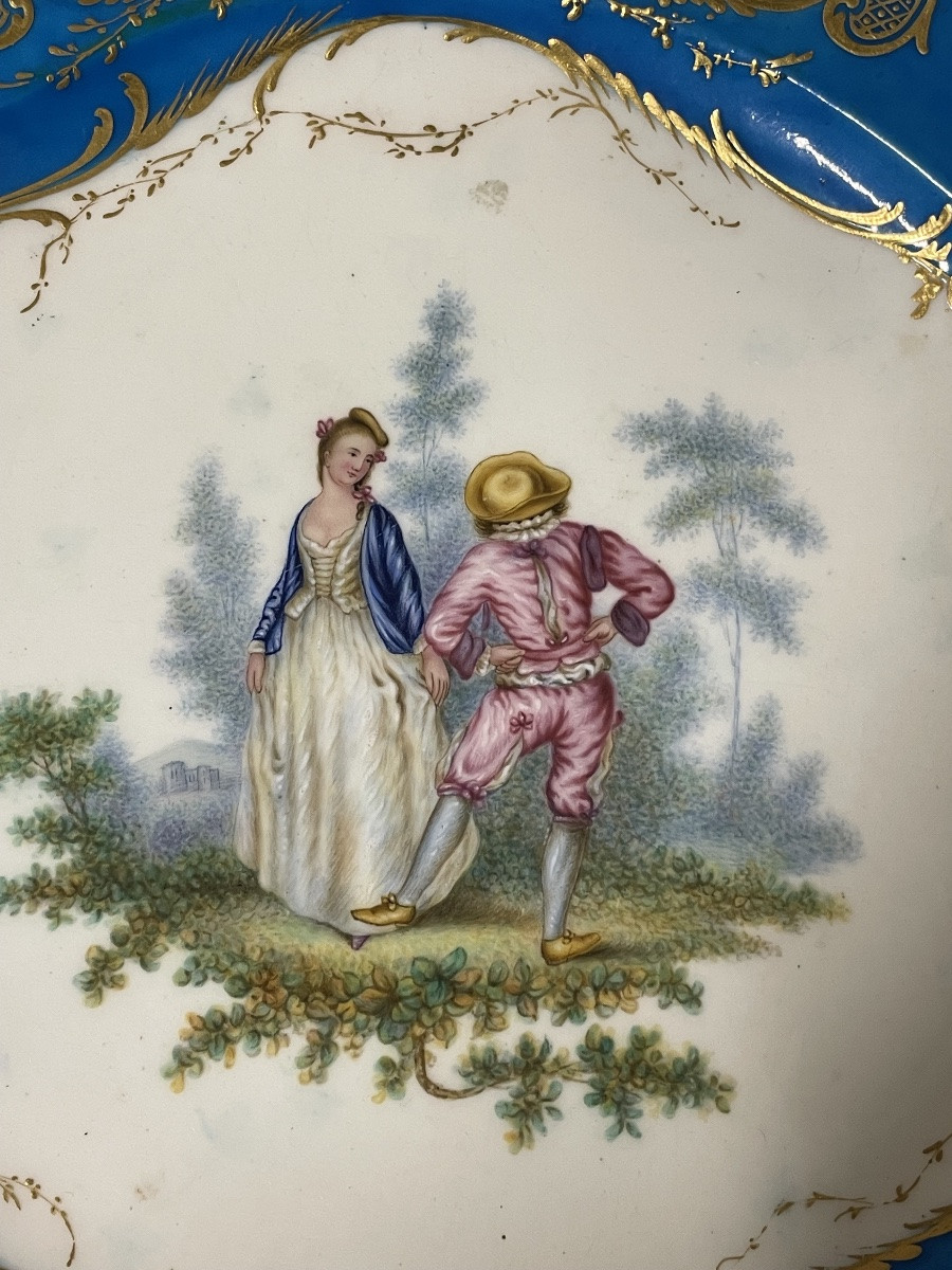 Soft-paste Porcelain Plate From Sèvres, 18th Century-photo-2