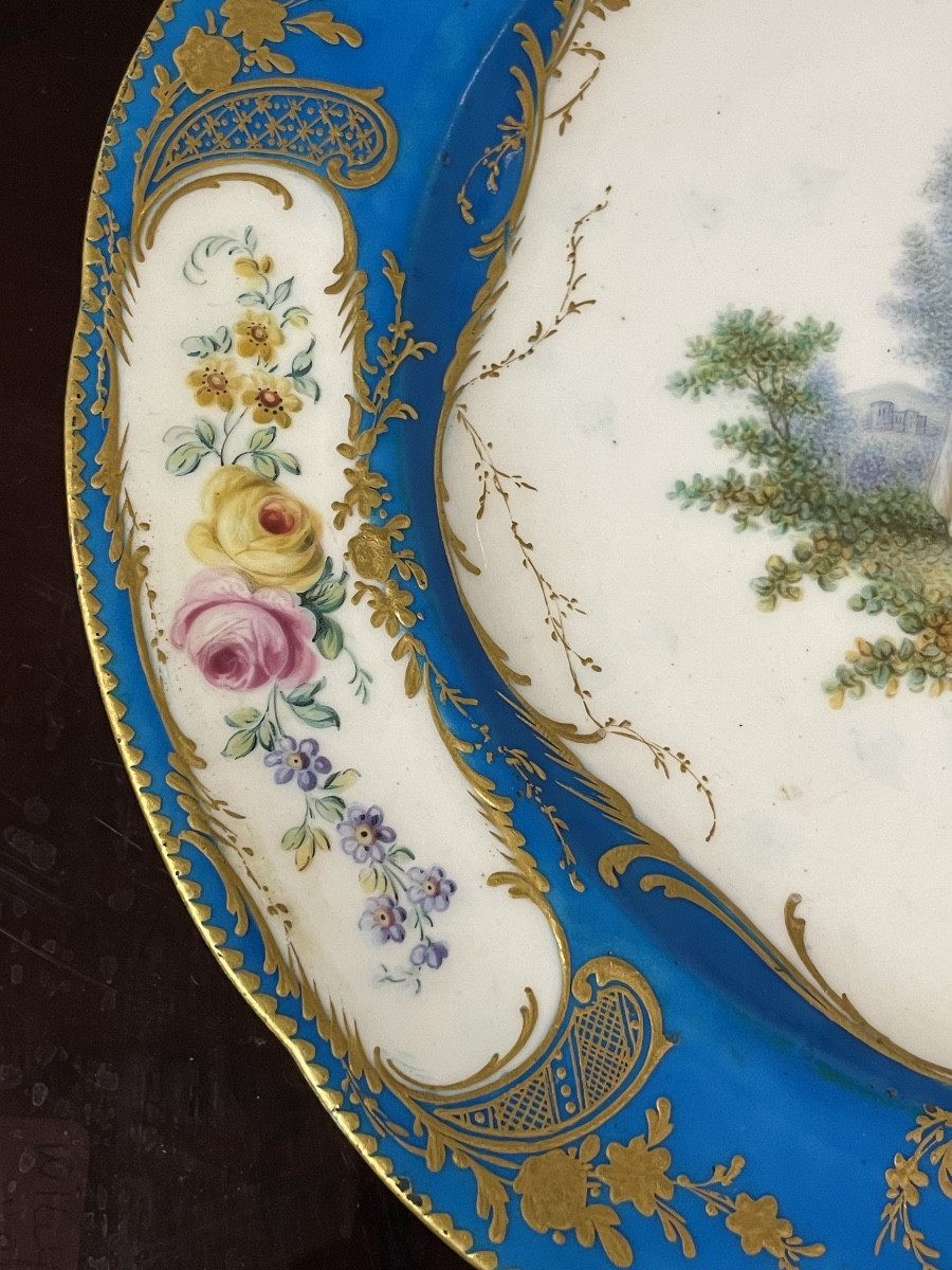 Soft-paste Porcelain Plate From Sèvres, 18th Century-photo-4