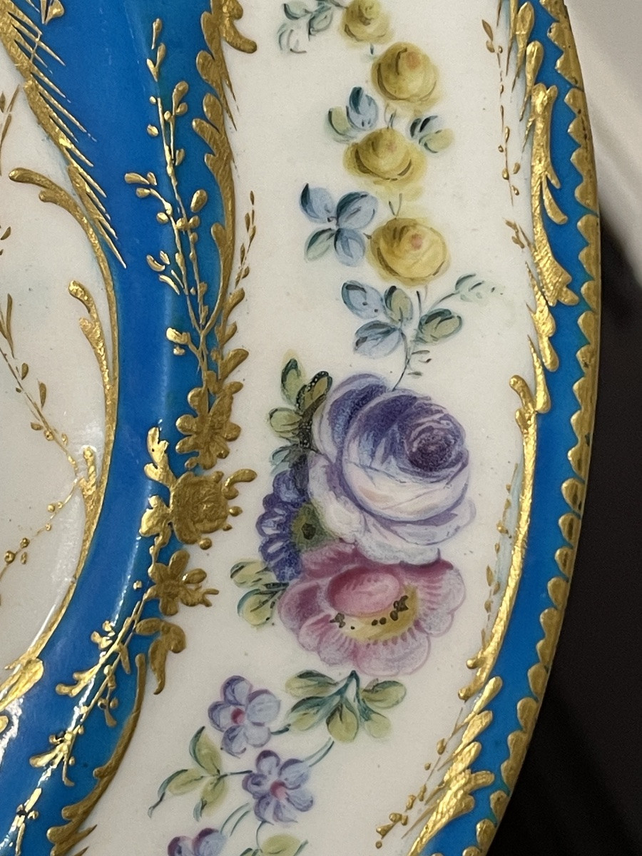 Soft-paste Porcelain Plate From Sèvres, 18th Century-photo-3