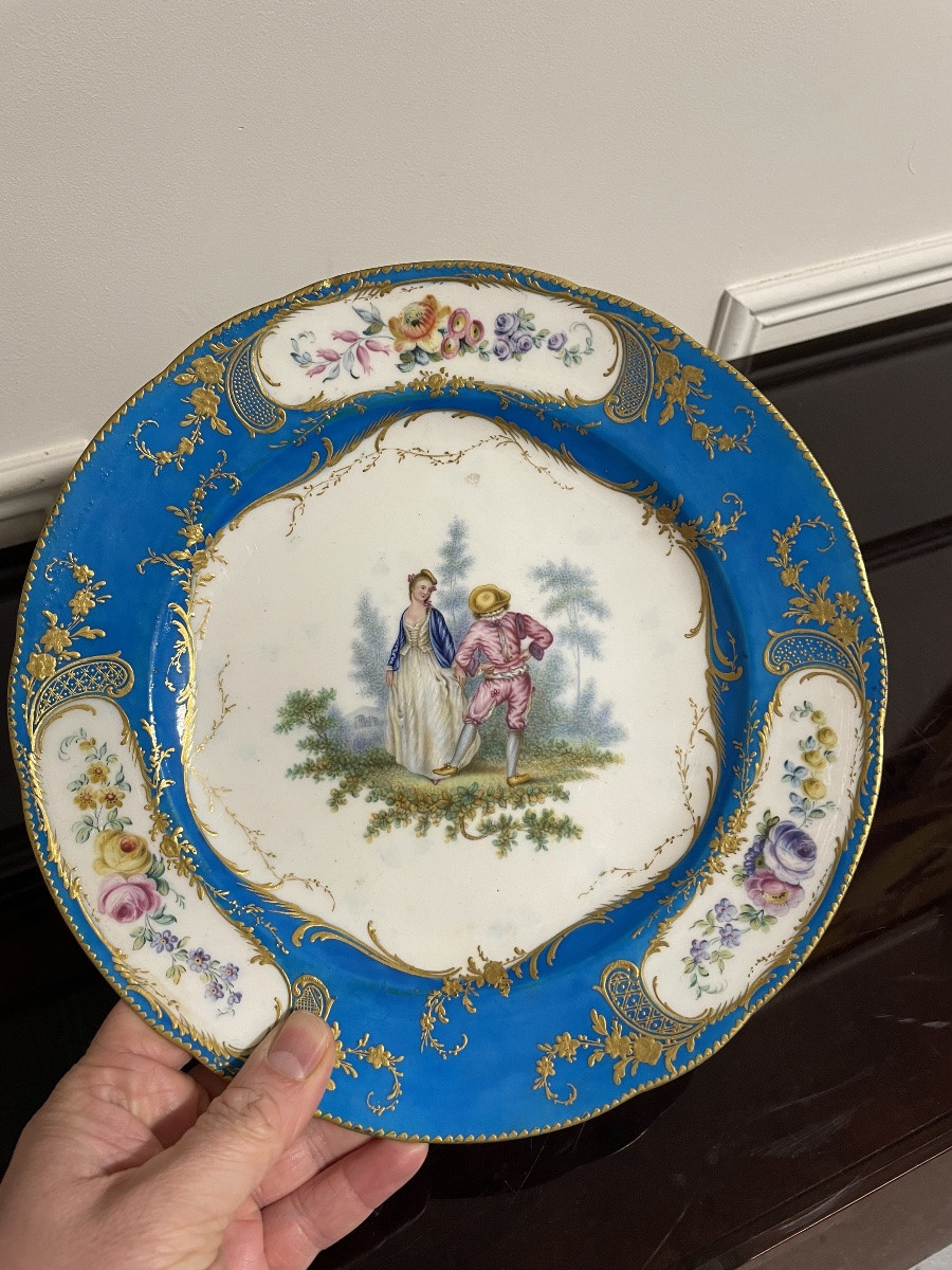 Soft-paste Porcelain Plate From Sèvres, 18th Century-photo-7