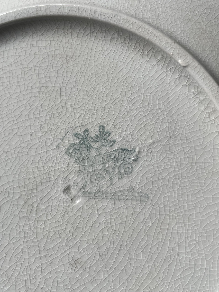 Edmond Lachenal "au Gui" Dinner Service, Keller And Guerin Faience, 62 Pieces-photo-7